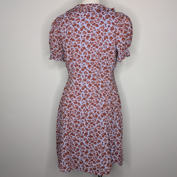 Madewell Floral Print Dress in Red and White - Picture 5 of 8